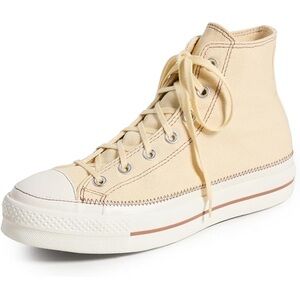Butter Yellow High-Top Canvas Sneakers